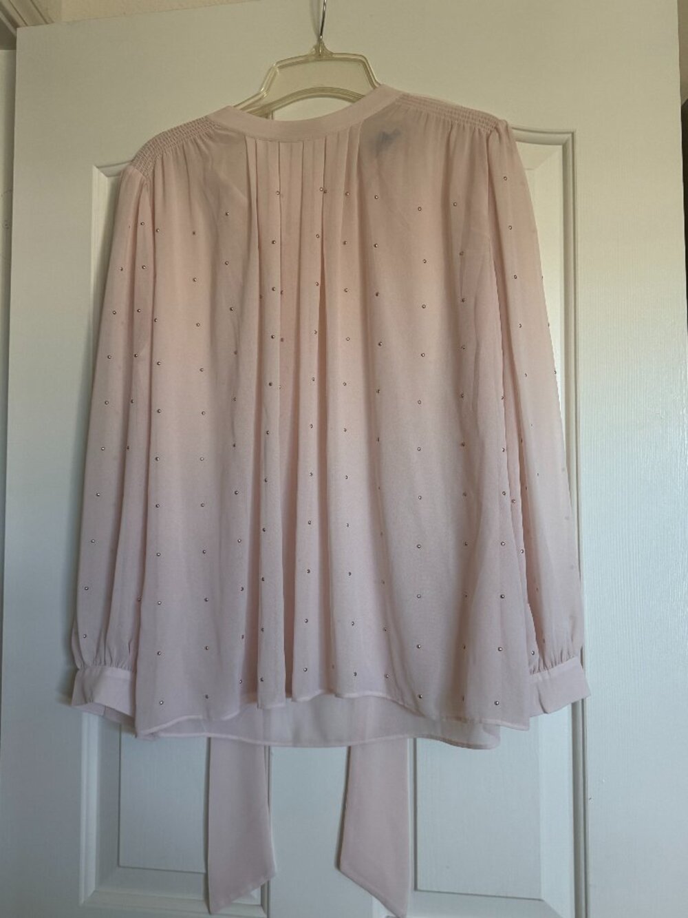 NEW Ann Taylor Size MP "Pale" Pink Long Sleeves Top